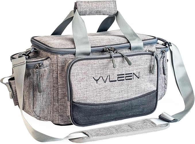 YVLEEN Fishing Tackle Box Bag - Outdoor Large Fishing Tackle Storage Bag - 100% Water-Resistant Polyester Material - Fishing Tackle Bags - Suitable for 3600 3700 Tackle Box