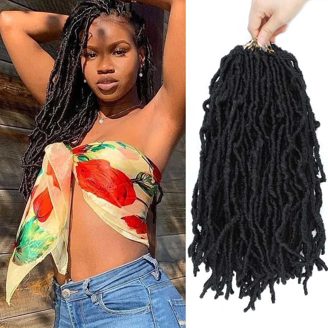 Faux Locs Crochet Hair Soft Locs 14 Inch 7 Packs Crochet Locs Natural Short Locs Crochet Hair For Women Synthetic Pre Looped Cro