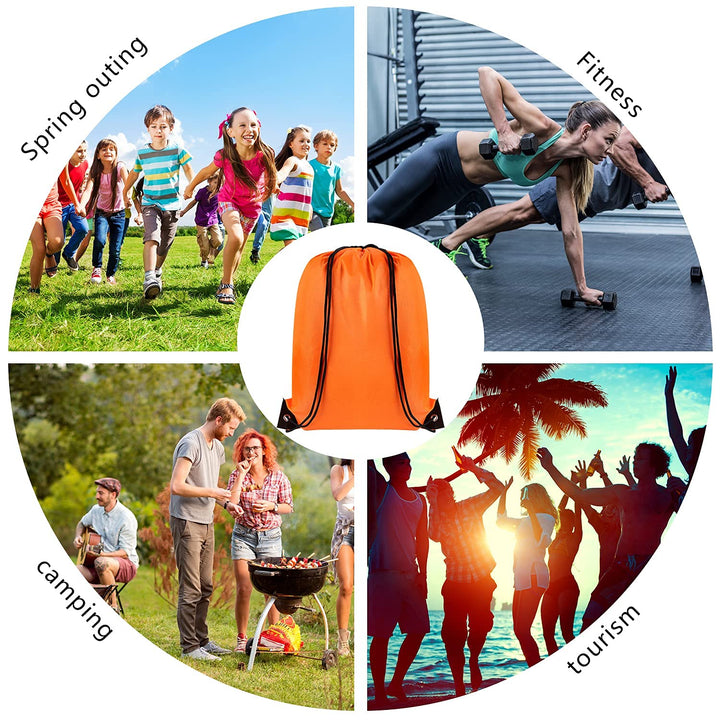 Drawstring Backpacks Bulk 48 Pcs Nylon Drawstring Bags 12 Color Gym String Backpack