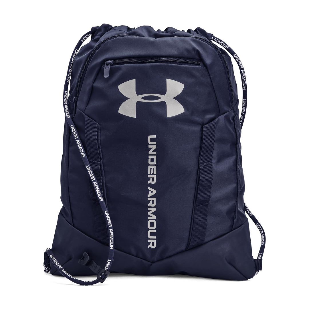 Under Armour Unisex-Adult Undeniable Sackpack , Midnight Navy (410)/Metallic Silver , One Size Fits Most