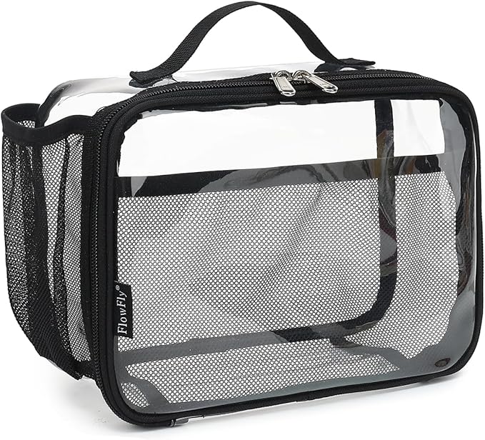 FlowFly Kids Lunch box Insulated Soft Bag Mini Cooler Back to School Thermal Meal Tote Kit for Girls, Boys,Clear