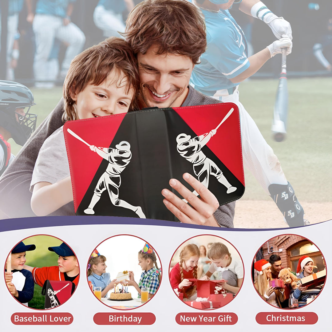 Baseball Card Binder 4 Pocket, 440 Sleeves Baseball Binder for Trading Cards Collection, Baseball Card Holder, 3 Ring Storage Book, Small Trading Card Album Mini Case, Collector Sports Cards Organizer