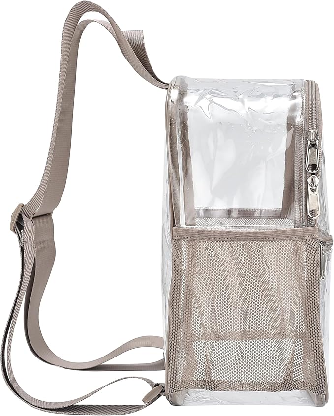 USPECLARE Clear Backpack Stadium Approved 12X11x6, Waterproof Clear Bag Stadium Backpack for Concert Work Sport Event