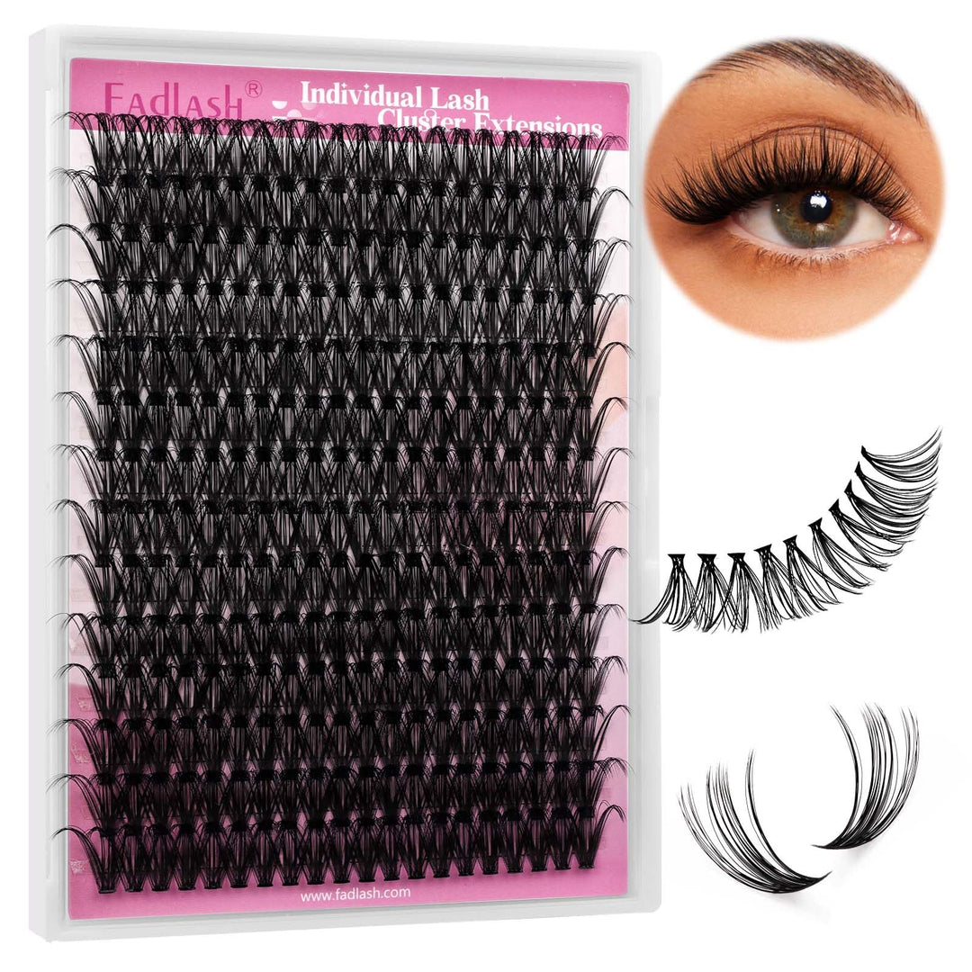 Individual Lashes 18Mm Cluster Lashes Large Tray Diy Lash Extension D Curl Lash Clusters Soft Individual Lash Extensions Eyelash