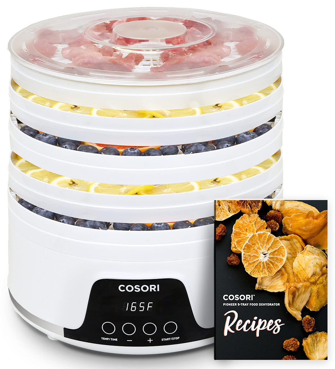 COSORI Food Dehydrator Pioneer Style CFD-N051-W & Food Dehydrator Machine Fruit Roll Sheets CFD-FR051-WUS