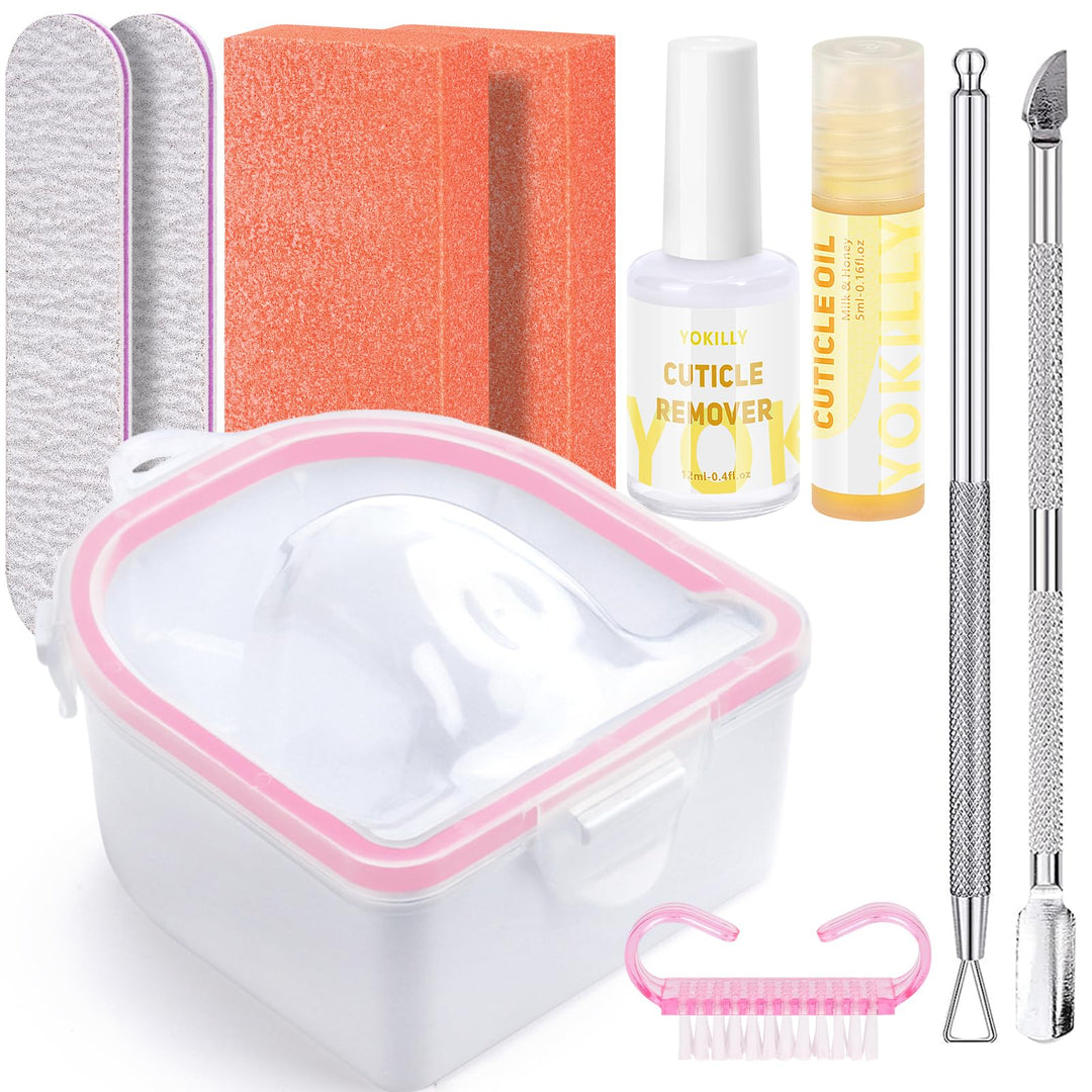 Yokilly Nail Soaking Bowl, Soak Off Gel Polish Remover Manicure Bowl, Acetone Nail Soak Off Bowl For Acrylic Nails Dip Powder Re