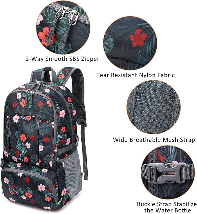 G4Free 40L Lightweight Packable Hiking Backpack, Waterproof Travel Daypack