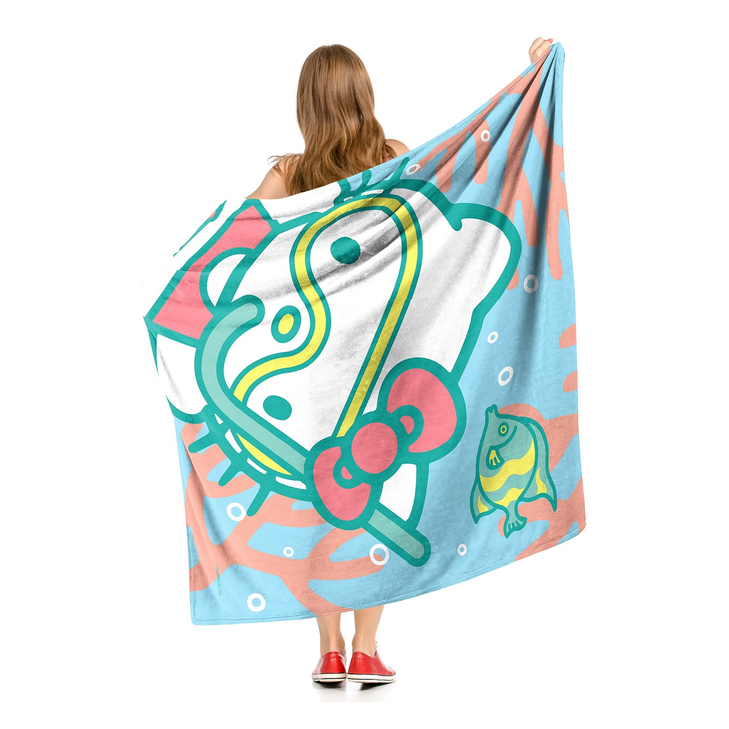 Northwest Hello Kitty Silk Touch Throw Blanket, 50" x 60", Deep Diving