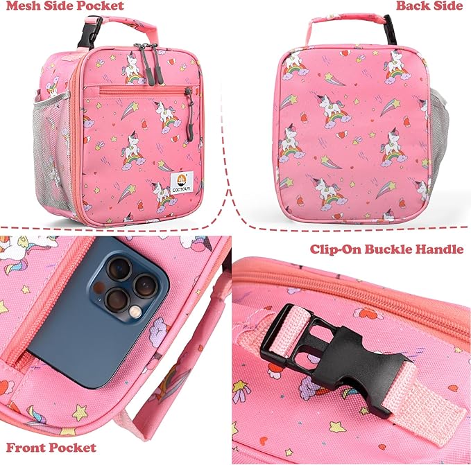 Lunch Box Kids,Premium Insulated Lunch Bag for Girls Boys,Soft Bag Mini Cooler Back to School Thermal Reusable Lunch Bag for Work School Picnic (Star Rainbow)