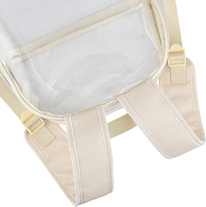 USPECLARE Clear Backpack for Stadium Approved 12×6×12, Water proof Clear Bag for Stadium Events and Concert Work Sport Event