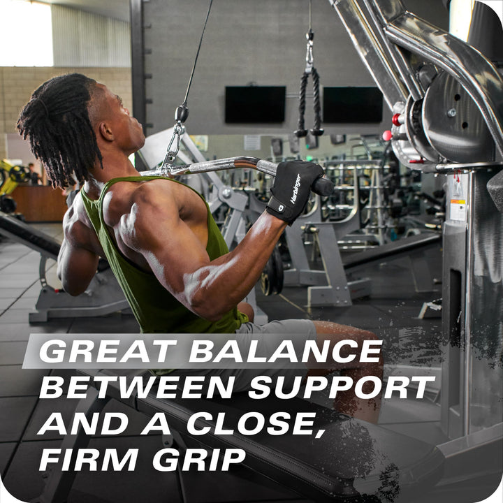 Power Gloves 3.0 - Durable Half Finger Weightlifting Gloves with Adjustable Wrist Closure, Breathable Leather Palm, Men's, Green, Medium