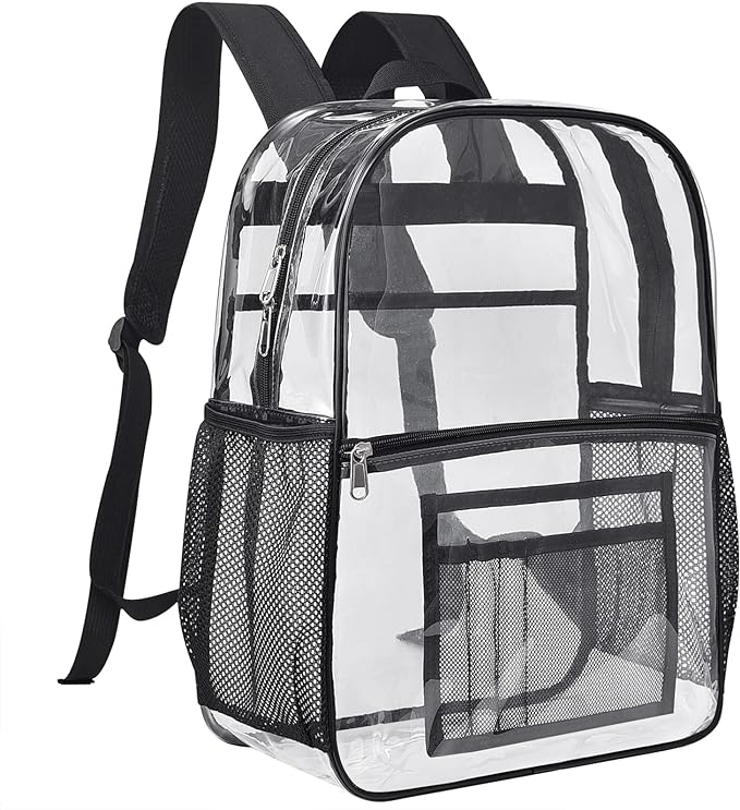 USPECLARE Clear Backpack for Stadium Approved 12×6×12, Water proof Clear Bag for Stadium Events and Concert Work Sport Event