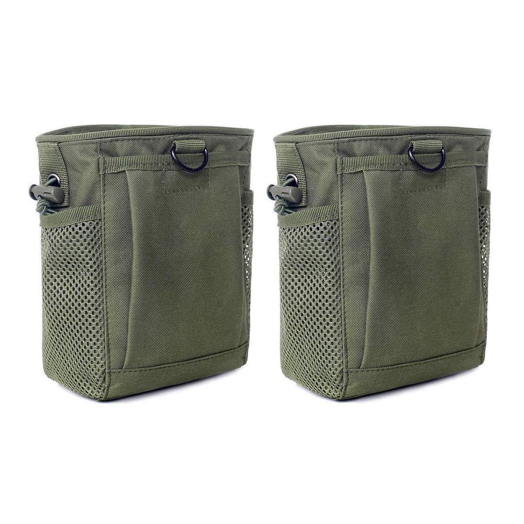 Tactical Molle Drawstring Magazine Dump Pouch, Adjustable Military Utility Belt Fanny Hip Holster Bag Outdoor Ammo Pouch (CP)