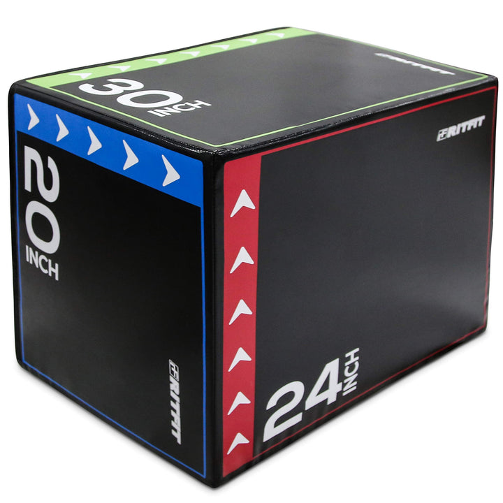 RitFit 3 in 1 Extra Firm Soft Plyo Box 440lb Weight Capacity 30”x 24”x 20”-A Large