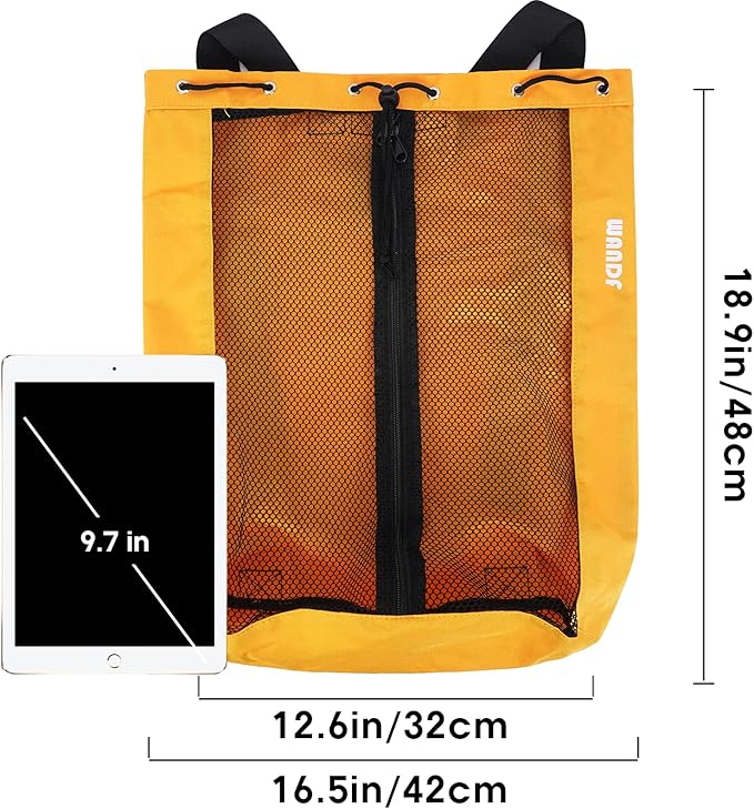 WANDF Swim Bag Mesh Drawstring Backpack Beach Backpack for Swimming, Gym, and Workout Gear
