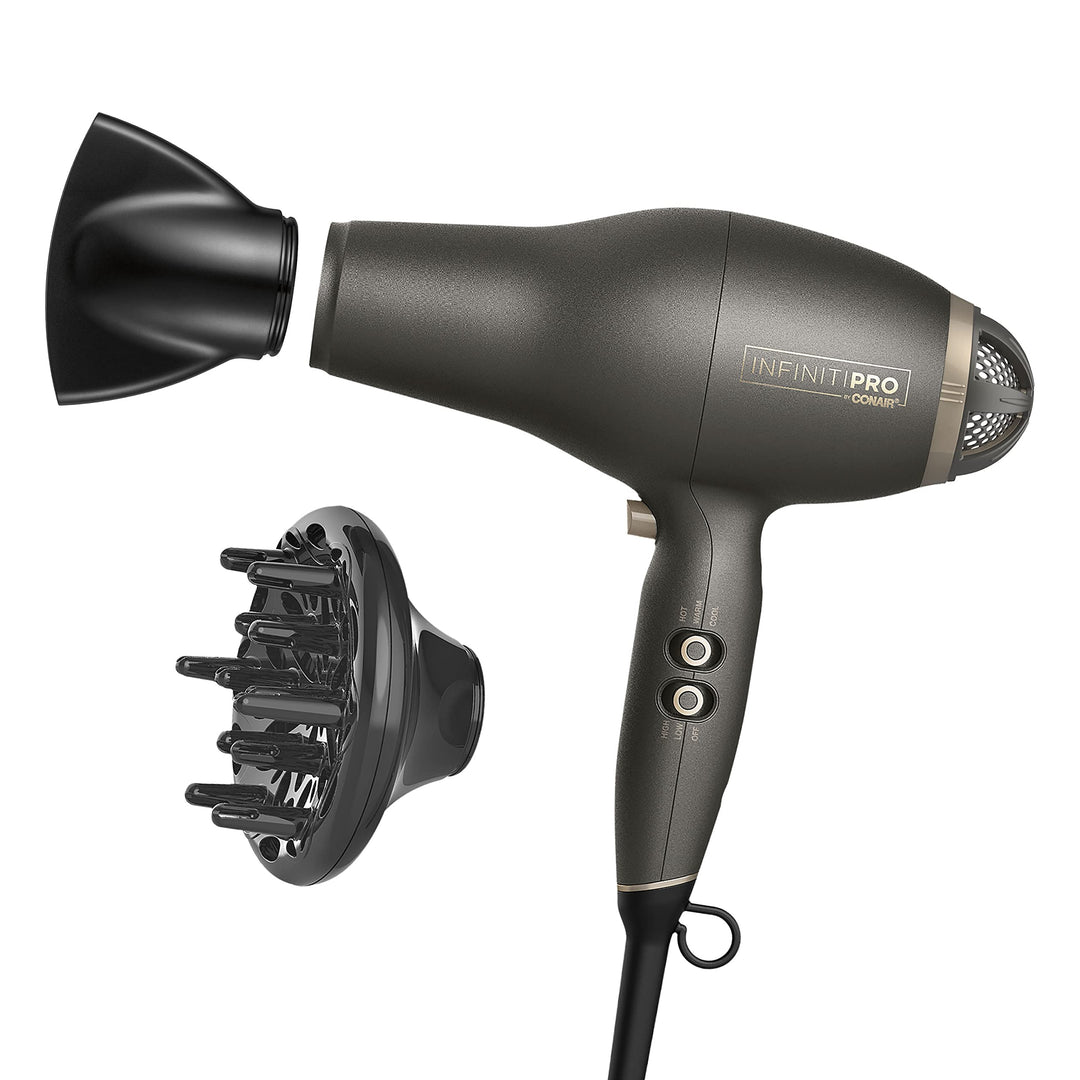 Infinitipro By Conair Flomotion Pro Hair Dryer | Personalize Your Drying Experience With Adjustable Airflow | Includes Diffuser