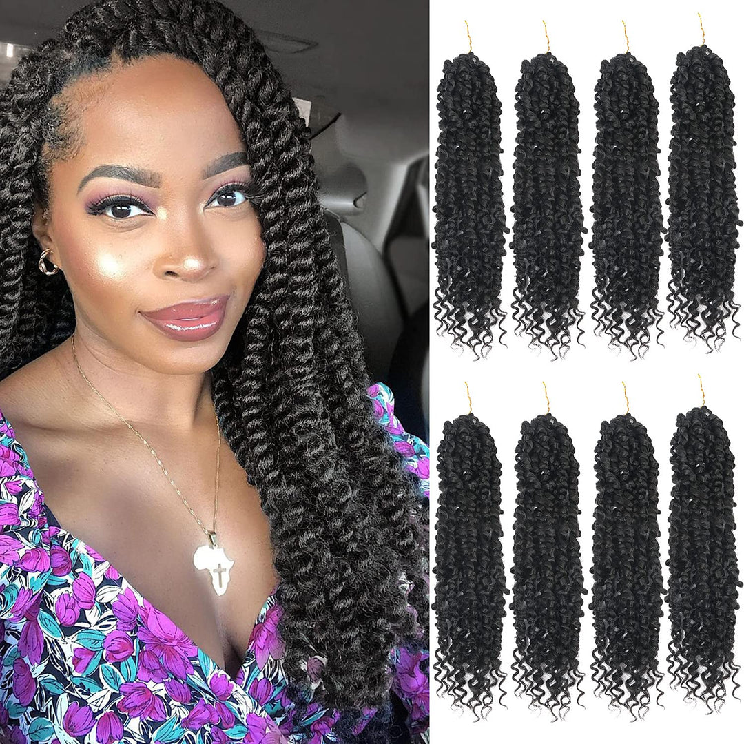 Passion Twist Hair 14 Inch Pre-Twisted Passion Twist Crochet Hair 8 Packs Crochet Hair Passion Twists, Passion Twists Hair Pre L