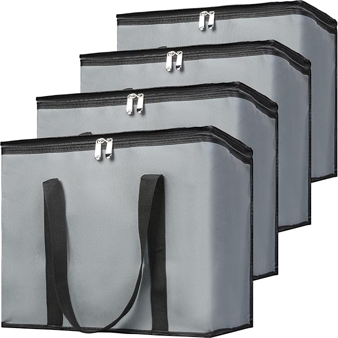 Insulated Reusable Grocery Shopping Bags, 4 Packs