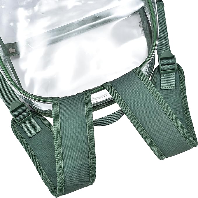 USPECLARE Clear Backpack for Stadium Approved 12×6×12, Water proof Clear Bag for Stadium Events and Concert Work Sport Event