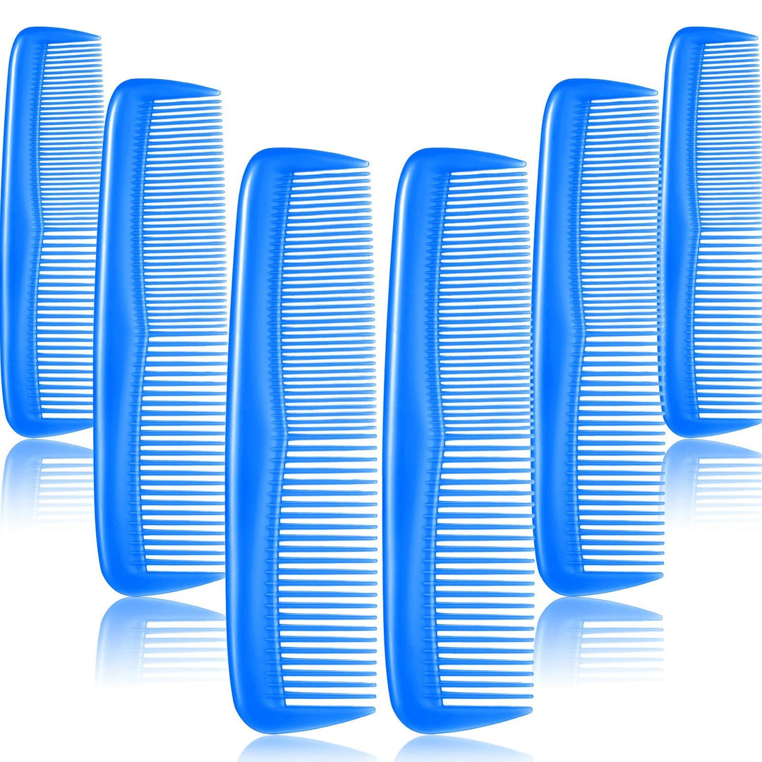 Leinuosen 12 Pieces Hair Combs Set Pocket Plastic Fine Tooth Dressing Comb For Women And Men, Peines Para Cabello(Blue)