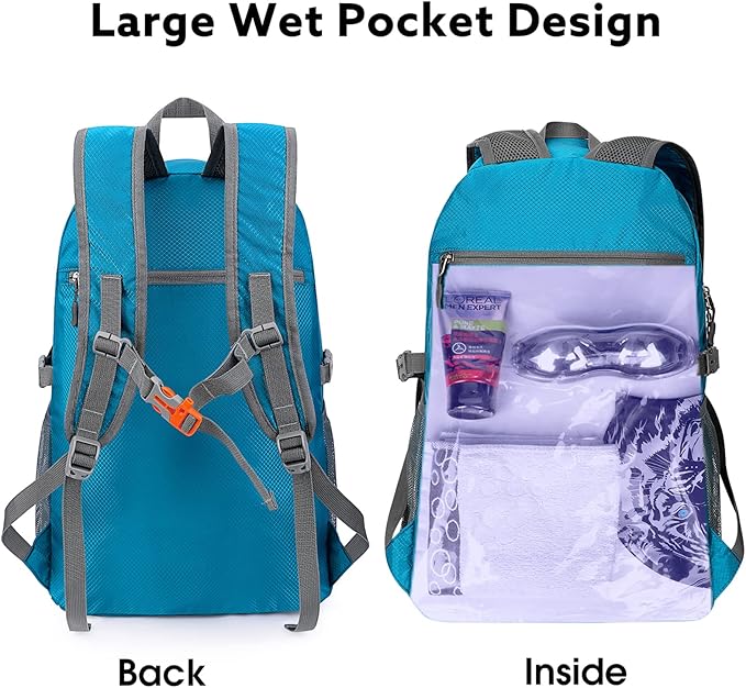 G4Free 40L Lightweight Packable Hiking Backpack, Waterproof Travel Daypack