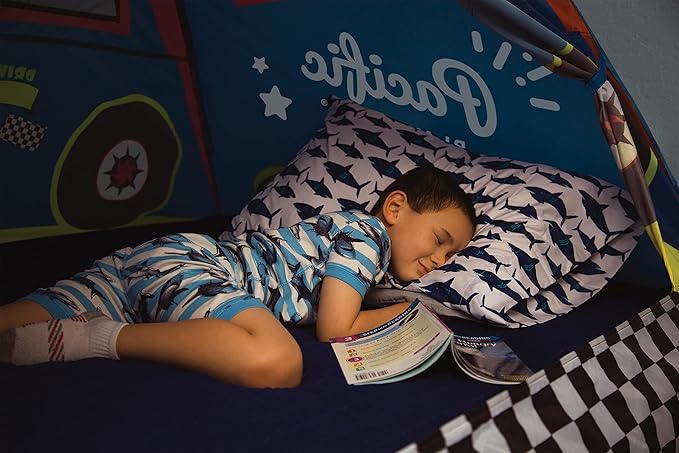 Pacific Play Tents 19711 Kids Rad Racer Bed Tent Playhouse - Full Size Mattress