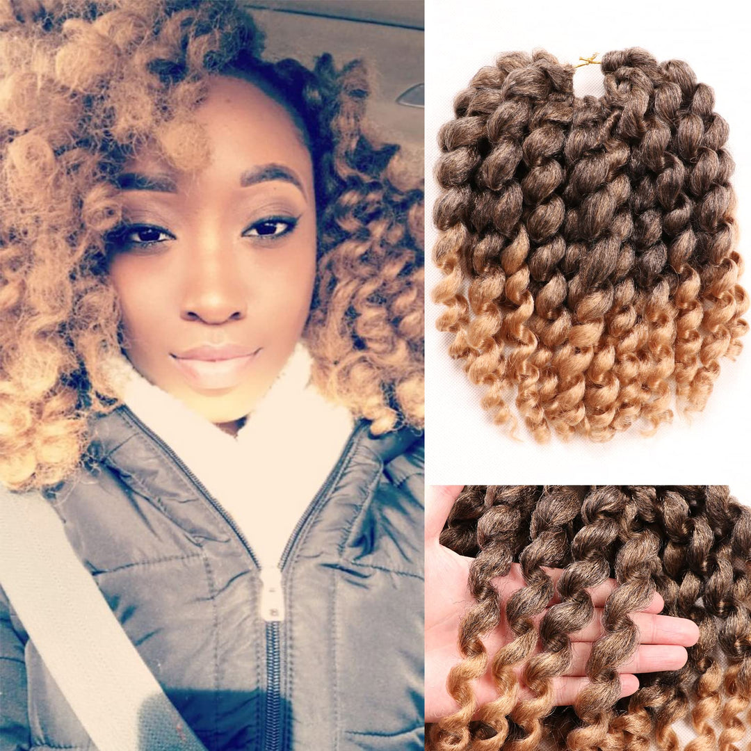 10 Inch Jamaican Bounce Crochet Hair 22 Strands 4 Packs Wand Curl Crochet Hair Curly Crochet Braids For Black Women (10 Inch (Pa