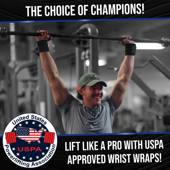 Rip Toned 18” Wrist Wraps - Wrist Straps for Weightlifting - Lift Better, Protect Wrist Pain - Adjustable, Durable, Machine Washable - Wrist Brace for Weightlifting - USPA Endorsed for Men & Women
