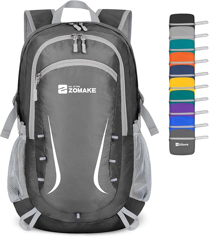 ZOMAKE Lightweight Packable Backpack 35L, Foldable Backpacks Water Resistant Collapsible Light Daypack for Hiking