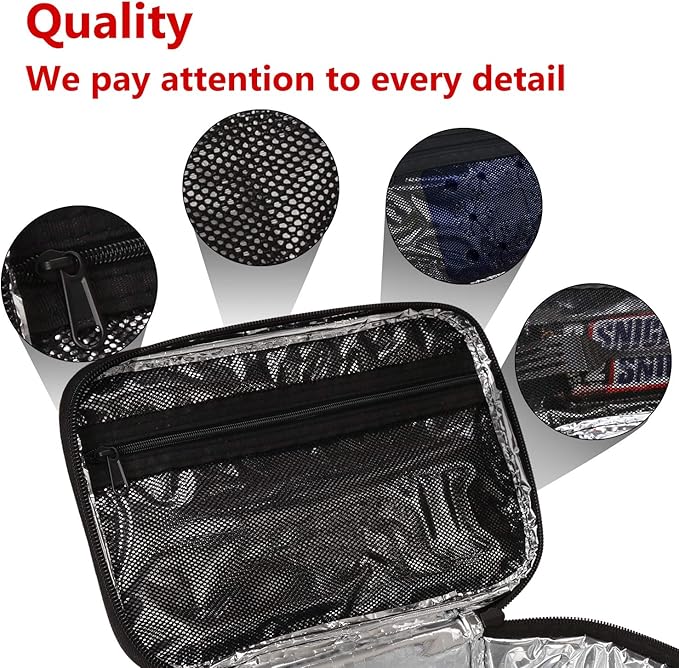 Gloppie Small Lunch Bag Insulated Lunch Box for Women Girls Kids Mini Lunchbox Adult Portable Cooler Bags Reusable Snack Bag Thermal Lunch Boxes, Wine Red