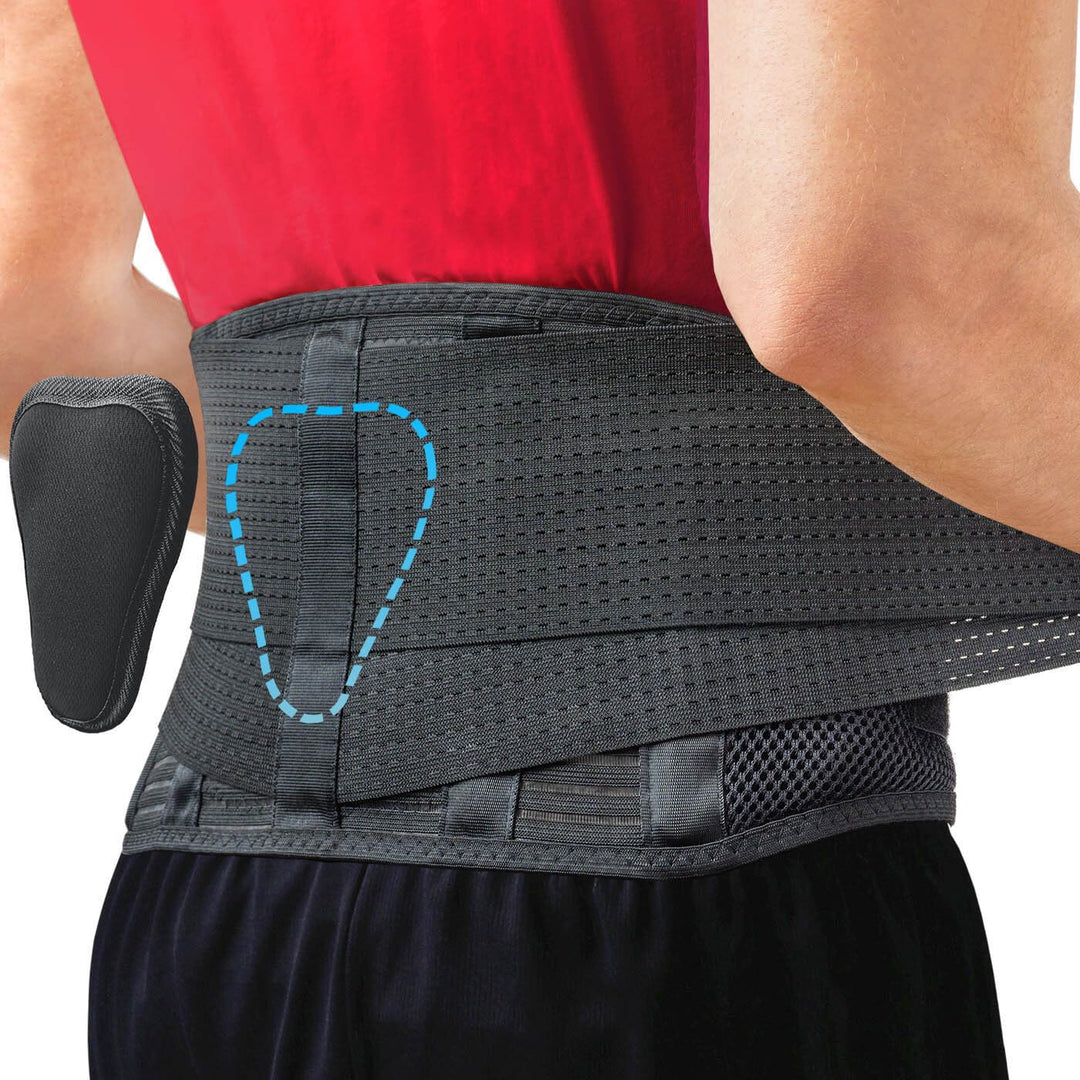 Sparthos Back Brace for Lower Back Pain - Immediate Relief from Sciatica, Herniated Disc, Scoliosis - Breathable Design With Lumbar Support Pad - For Home & Lifting At Work, For Men & Women - (Medium)