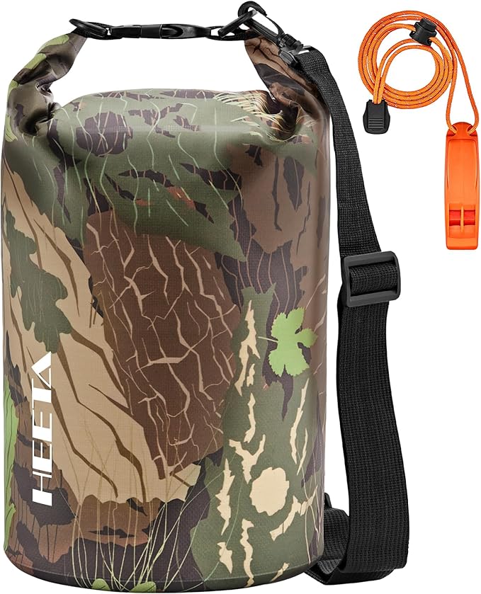 HEETA Waterproof Dry Bag for Women Men(Upgraded Version) 5L/10L/20L/30L/40L Roll Top Lightweight Dry Storage Bag Backpack with Emergency Whistle for Travel, Swimming, Boating, Kayaking, Camping, Beach