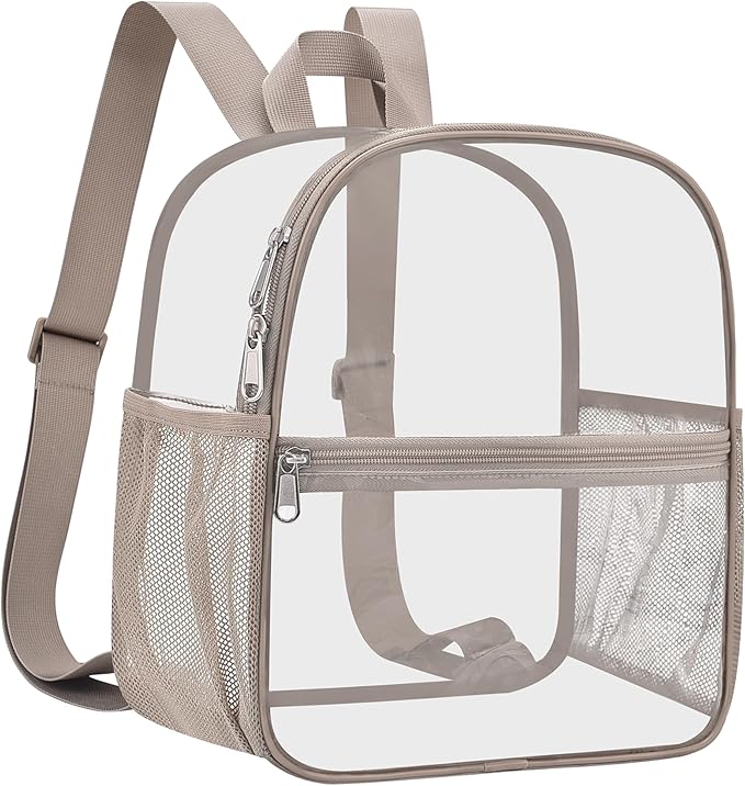 USPECLARE Clear Backpack Stadium Approved 12X11x6, Waterproof Clear Bag Stadium Backpack for Concert Work Sport Event
