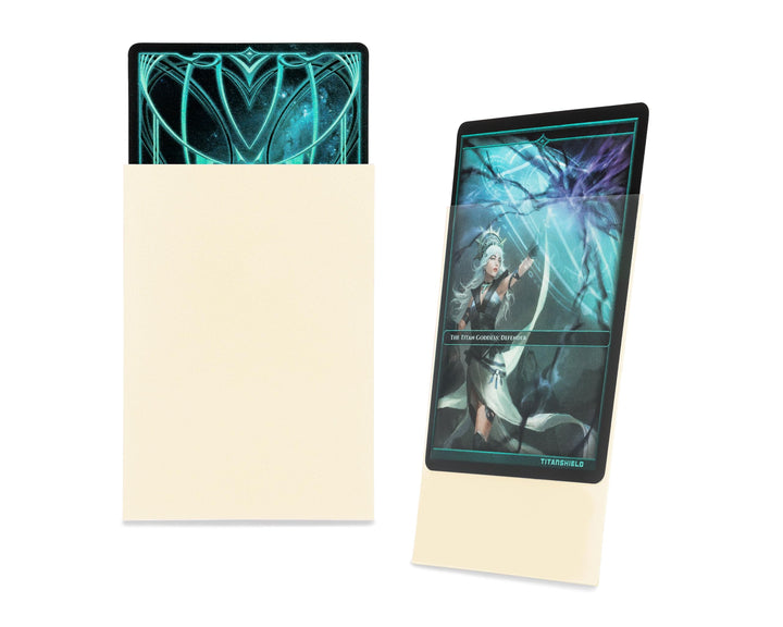 TitanShield Premium Ivory 150 Sleeves Standard Size Board Game Trading Card Sleeves Deck Protector for Magic The Gathering MTG, Baseball Collection, Dropmix
