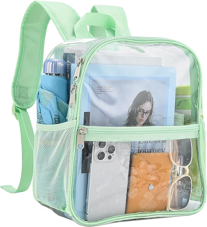 USPECLARE Clear Backpack for Stadium Approved 12×6×12, Water proof Clear Bag for Stadium Events and Concert Work Sport Event