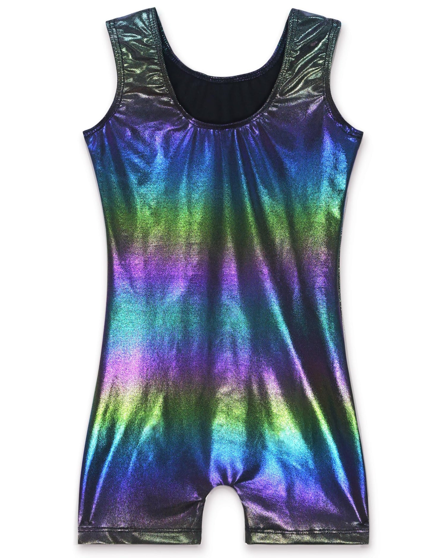 Domusgo Girls Gymnastics Leotards Size 5-6 Years Old Sparkly Black Unitards for Kids Tumbling