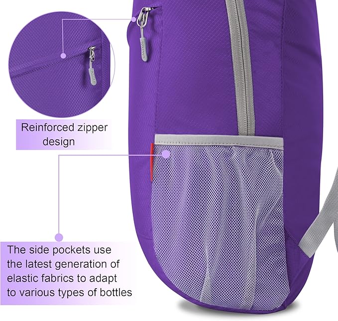 ZOMAKE Lightweight Packable Backpack 20L, Foldable Backpacks Small Daypack for Hiking Water Resistant Day Bag for Travel