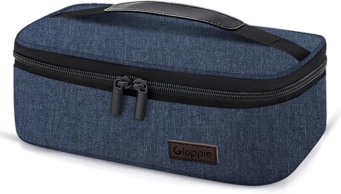 Gloppie Small Lunch Bag for Men Women Kids Insulated Lunch Box Mini Lunchbox Portable Cooler Bags Adult Thermal Lunch Boxes Reusable Snack Bag, Blue