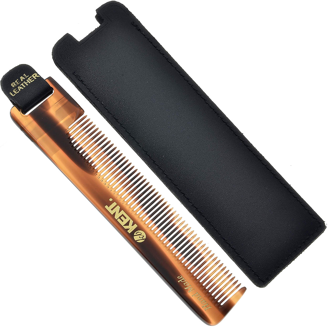 Kent Nu22 Handmade All Fine Tooth Pocket Comb For Men, Women And Kids, Hair Comb Straightener For Everyday Grooming Styling Hair
