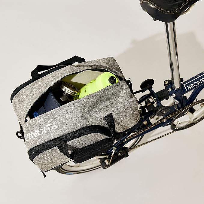 Vincita Nash Bike Trunk Bag - Universal Quick-release Fit All Rear Racks With Expandable Panniers And Waterproof Rain Cover, Large Capacity - Bicycle Commuter Bag Suitable For All Bicycles