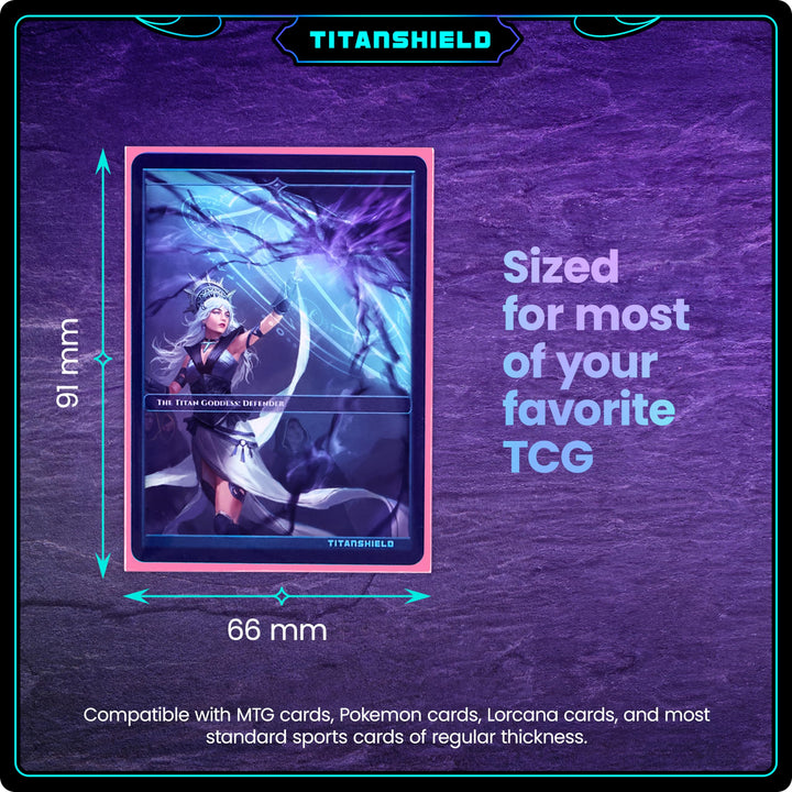 TitanShield (150 Sleeves/Bubblegum Pink) Standard Size Board Game Trading Card Sleeves Deck Protector for MTG, Dropmix