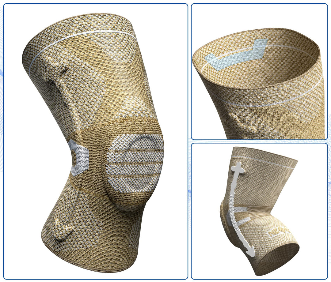 NEENCA Professional Knee Brace for Pain Relief, Medical Knee Compression Sleeve, Knee Support with Horizontal Knit Tech for Meniscus Tear, ACL, Arthritis, Joint Pain, Runner, Workout- FSA/HSA APPROVED