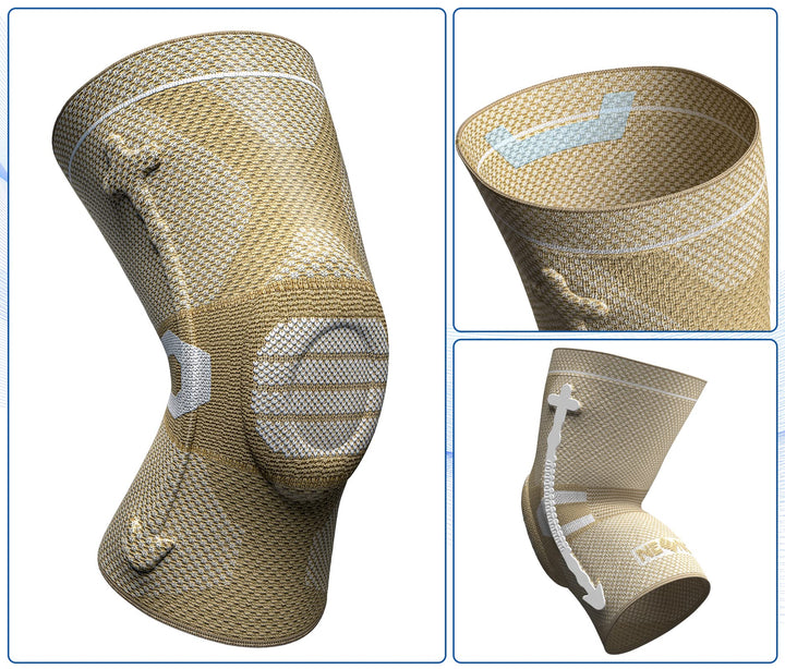 NEENCA Professional Knee Brace for Pain Relief, Medical Knee Compression Sleeve, Knee Support with Horizontal Knit Tech for Meniscus Tear, ACL, Arthritis, Joint Pain, Runner, Workout- FSA/HSA APPROVED