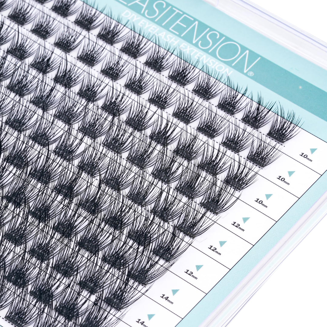 DIY Eyelash Extension Lash Clusters 120 Clusters False Eyelash 3D Effect Individual Natural Lashes Set at Home Eyelash Extension Kit Lashes Pack Volume Mixed