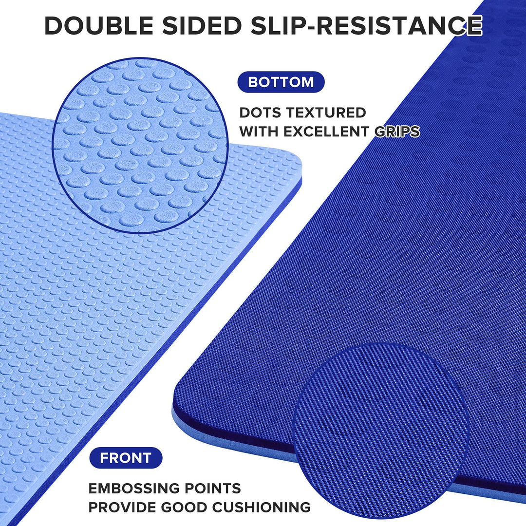 JELS Extra Thick Yoga Mat, 1.2/2 inch, Ergonomic 3D Non Slip Design, SGS Certified TPE Material, Yoga Mat for Men Women with Carrying Strap,Exercises Mat for Yoga, Pilates and Floor Workout(72"x26")