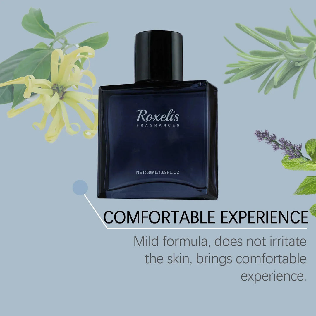 Roxelis 50ml Glamour Men Perfume Spray Bergamot Cologne Light Fragrance Romantic Pheromone Dating Atmosphere Flirting Perfume