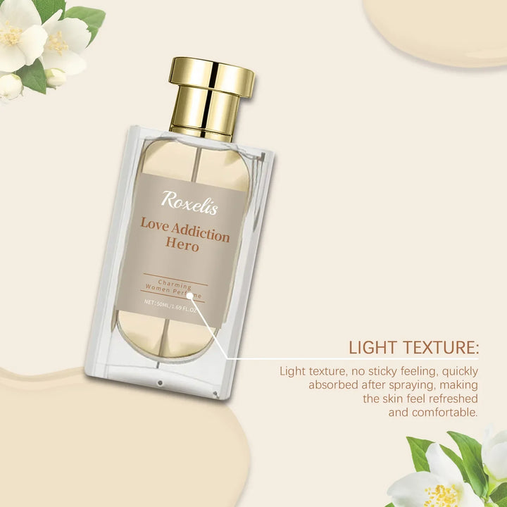 Roxelis 50ml Charming Women Perfume Long Lasting Floral Scent Dating Flirting Atmosphere Natural Fresh Glamour Body Mist Perfume