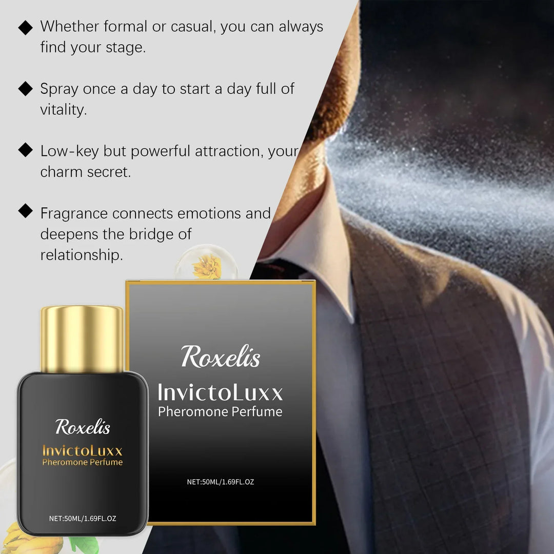 Roxelis 50ml Glamour Men Perfume Spray Bergamot Cologne Light Fragrance Romantic Pheromone Dating Atmosphere Flirting Perfume