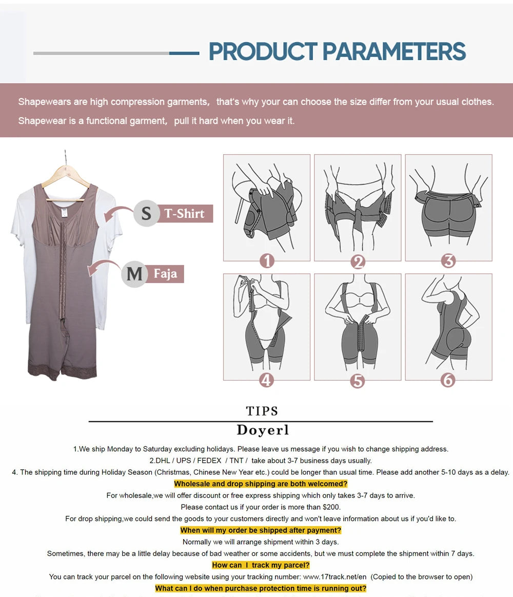 High Compression Liposculpture Shapewear With Holes, Bra And Sleeves Postpartum Recovery One Piece Shapewear