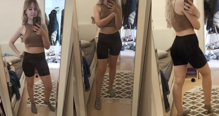 Flarixa Seamless Sports Shorts Women's Panties High Waist Tummy Hips Safety Pants Slim Shaping Underwear Ice Silk Boxer Briefs